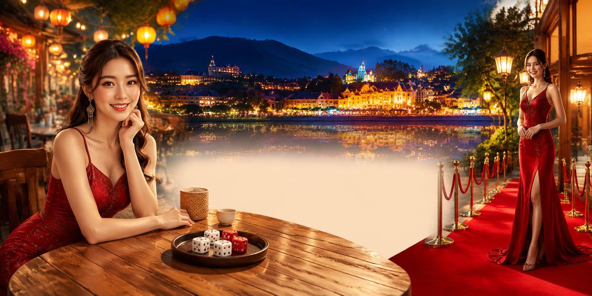 Trò chơi tài xỉu và dice được chơi ở Sapa với không khí cà phê trang trí
